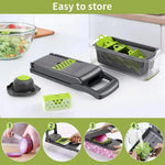 Tuzwa 16-in-1 Vegetable Chopper & Slicer – Multifunctional Food Chopper with Stainless Steel Blades for Onions, Potatoes, Carrots & Vegetables