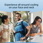 Tuzwa Rechargeable Portable Neck Fan | Hands-Free Personal Cooling Fan with 5000mAh Battery, 5 Speed Modes & USB-C Fast Charging
