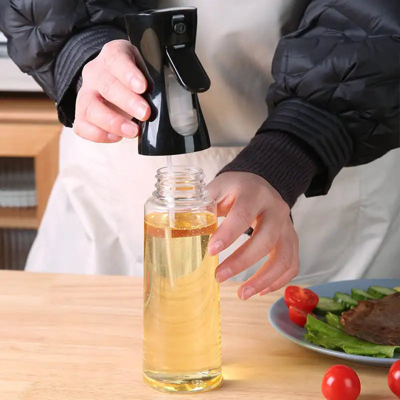 Tuzwa Oil Spray Bottle for Cooking with Adjustable Mist Nozzle – Refillable PP Kitchen Oil Sprayer for Cooking, Baking & Salad