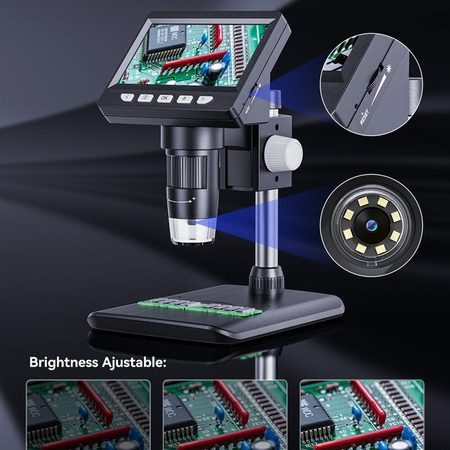 Digital Microscope with 4.3 Inch Screen