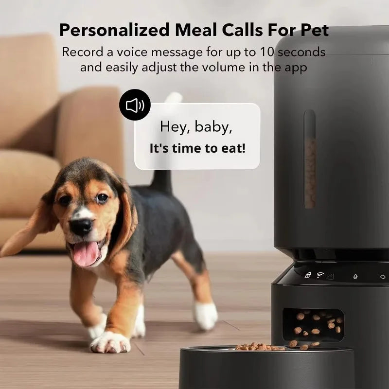 Tuzwa Smart Automatic Pet Feeder | 5GHz WiFi App-Controlled Food Dispenser with Programmable Timer | Large Capacity Auto Feeder for Cats & Dogs