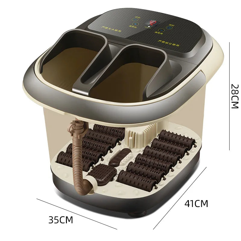 Tuzwa Electric Foot Spa Bath with Adjustable Heat & Thermostatic Temperature Control – Compact Foot Soaking Tub for Home