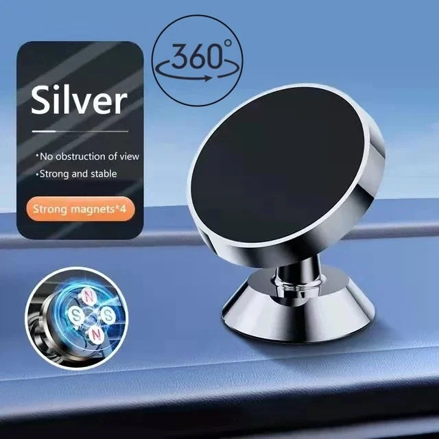 Tuzwa Universal Magnetic Car Phone Mount | Dashboard & Windshield Holder with Powerful Magnetic Grip for iPhone, Samsung, Xiaomi & Android