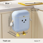 Tuzwa Kitchen Compost Bin with Lid & Wall Mount – Space Saving Plastic Food Waste Bin for Countertop & Kitchen Scraps