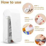 Tuzwa Mini Bag Sealer – Portable Handheld Heat Sealer for Plastic Food & Snack Bags, Battery-Operated Bag Sealing Machine Up to 20cm