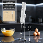 Tuzwa Handheld Milk Frother | USB Rechargeable Electric Milk Frother for Lattes, Cappuccino, Matcha & Coffee Drinks