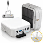 Tuzwa Solar Power Bank – 15W Portable Backup Charger with Built-In Cables, Night Light, Flashlight & SOS LED for Outdoor Travel