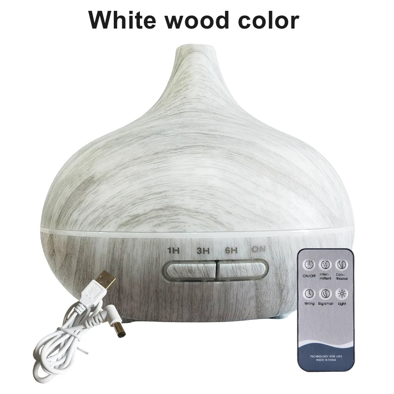 Tuzwa 550ML Essential Oil Diffuser with Remote Control & 7 Color LED Lights – USB Aroma Diffuser for Home, Bedroom & Office