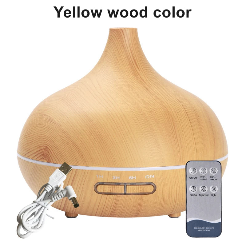 Tuzwa 550ML Essential Oil Diffuser with Remote Control & 7 Color LED Lights – USB Aroma Diffuser for Home, Bedroom & Office