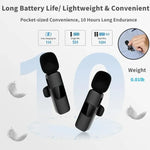 Tuzwa Mini Wireless Lavalier Microphone for USB-C Smartphones – Clip-On Lapel Mic with Transmitter & Built-In Battery for Vlogging, Video & Live Streaming
