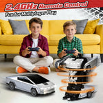 Tuzwa Transforming Robot RC Car – 2-in-1 Remote Control Car & Robot Toy with LED Lights, Rechargeable Lithium Battery