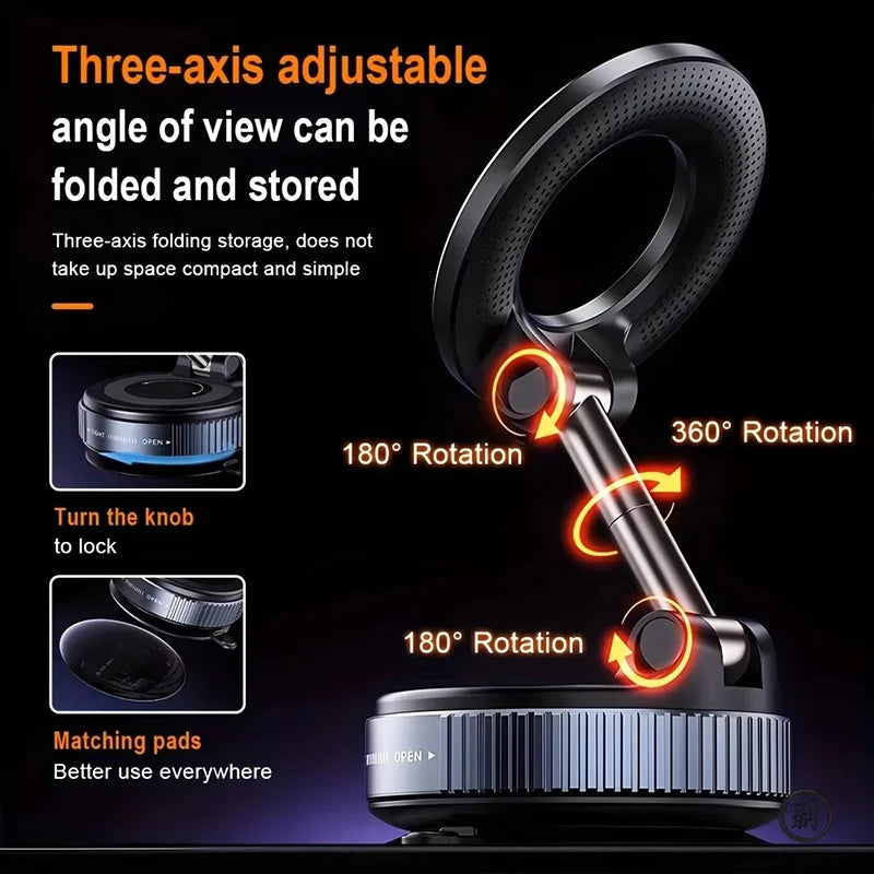 Tuzwa 360° Magnetic Car Phone Mount | Universal Air Vent Phone Holder with Strong Magnetic Grip for iPhone, Samsung & Android