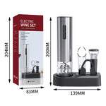 Tuzwa 4-in-1 Electric Wine Opener Set – Rechargeable Automatic Corkscrew with Wine Accessory Kit & Stainless Steel Design