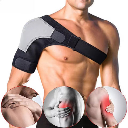 Shoulder Brace with Ice Pack Pocket, Neoprene Shoulder Ice Pack Wrap