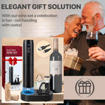 Tuzwa Rechargeable Electric Wine Opener – USB Automatic Wine Bottle Corkscrew with Charging Base for Easy Cork Removal