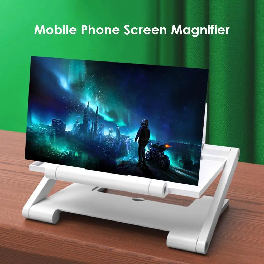 Tuzwa 8-Inch Phone Screen Magnifier – Mobile Video Screen Amplifier with Adjustable Height Stand, Portable Smartphone Viewer for Movies & Videos