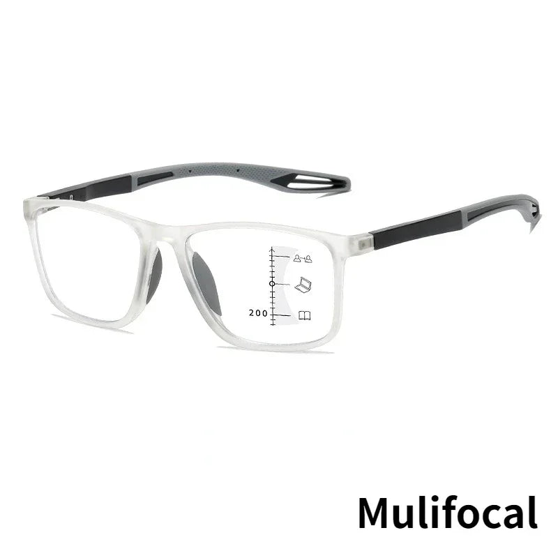 Tuzwa Multifocal Blue Light Reading Glasses for Men & Women – Lightweight Square Computer Readers for Reading & Screen Use