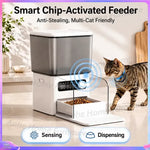 Tuzwa RFID Microchip Pet Feeder – 4.5L Automatic Cat & Dog Feeder with Timed Feeding, Selective Access & Anti-Theft Design