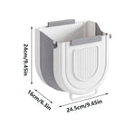 Tuzwa Wall Mounted Foldable Trash Can with Lid – Space Saving Hanging Garbage Bin for Small Kitchen, Bathroom & Home