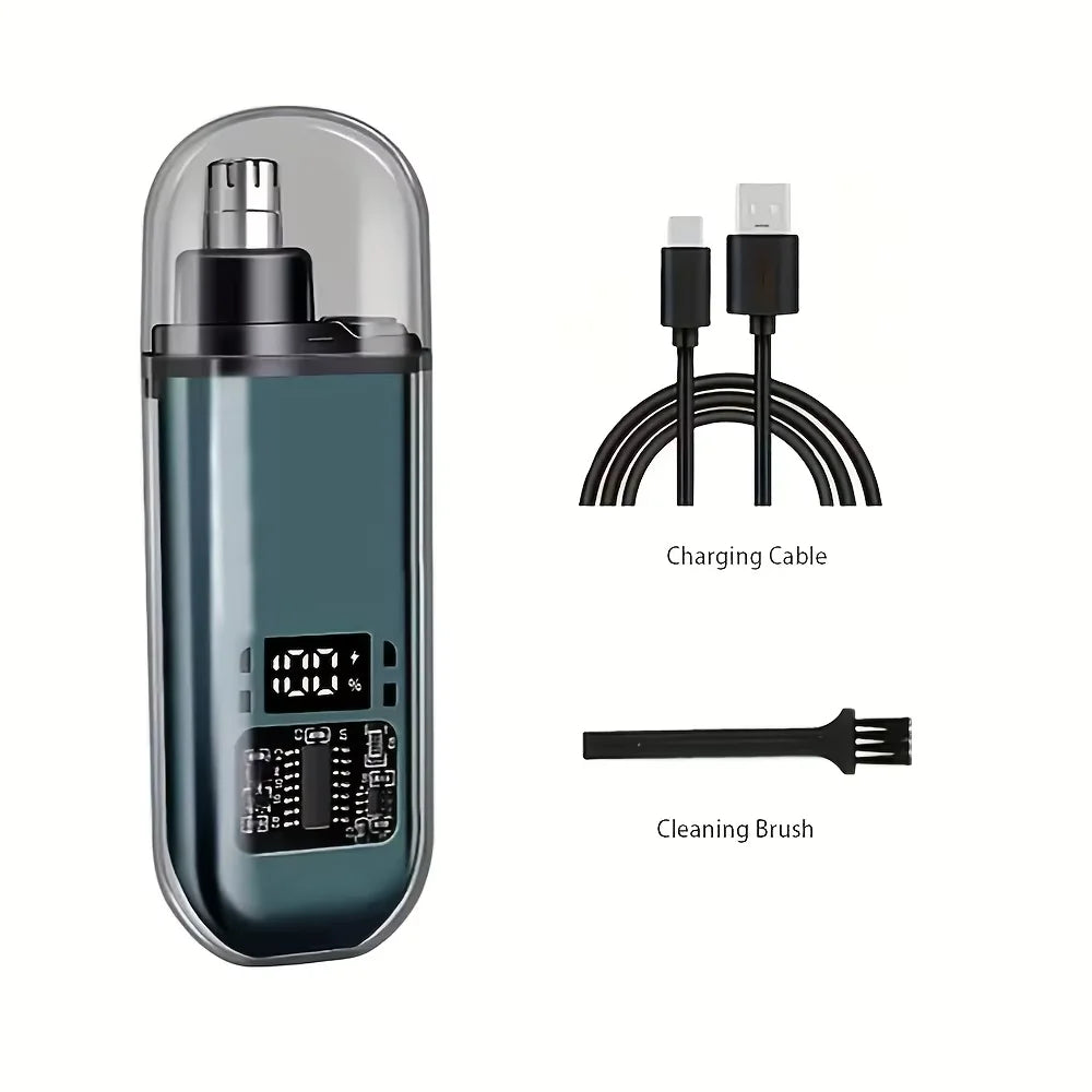 Tuzwa Nose & Ear Hair Trimmer – USB Rechargeable Electric Nose Hair Trimmer with Quick Charging, Compact Washable Grooming Tool