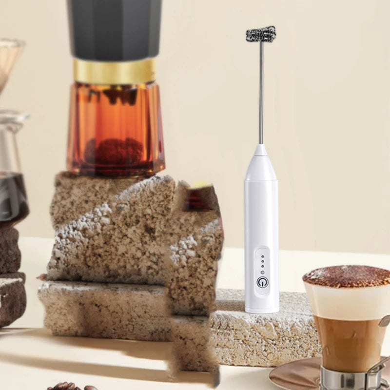 Tuzwa Electric Coffee Frother & Milk Whisk | USB Rechargeable Handheld Milk Frother for Latte, Cappuccino, Matcha & Baking