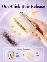 Tuzwa Cordless Electric Hair Straightener Brush – Fast Heating Steam Styling Brush with Anti-Scald Design & Wireless Charging