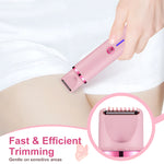 Tuzwa Dual-Head Electric Trimmer for Women – Stainless Steel Precision Shaver for Bikini Area, Underarms & Legs, Battery & Mains Powered