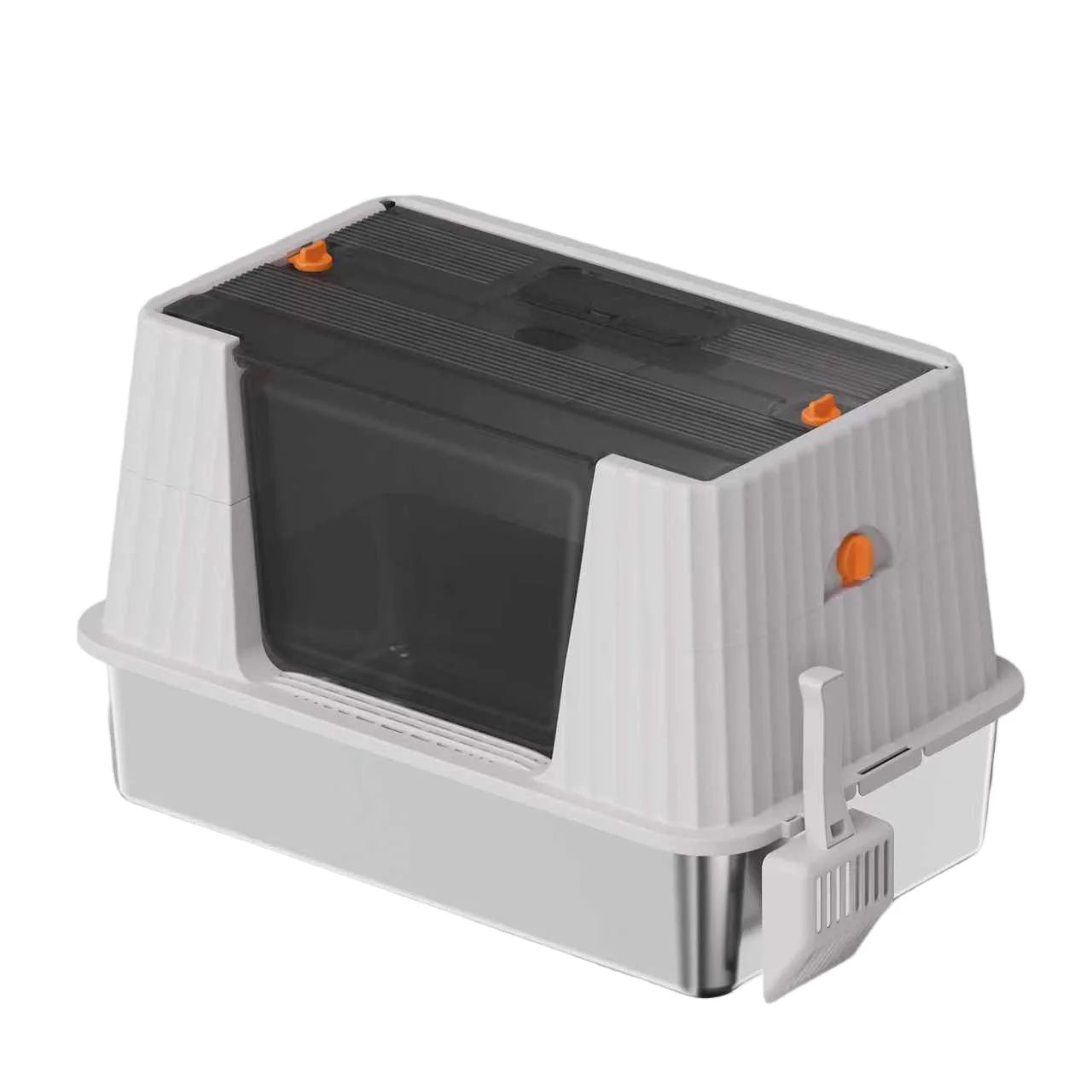 Tuzwa Extra Large Enclosed Cat Litter Box | Semi-Closed High-Sided Litter Tray with Odor Control | Easy-Clean Cat Toilet for Indoor Cats
