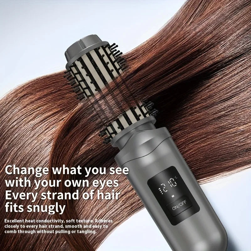 Tuzwa Cordless Hair Straightening Comb – 2600mAh Rechargeable Portable Hair Straightener & Curler for Wireless Styling