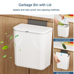 Tuzwa Kitchen Compost Bin with Lid – Space Saving Countertop & Under Sink Food Waste Bin for Kitchen Scraps