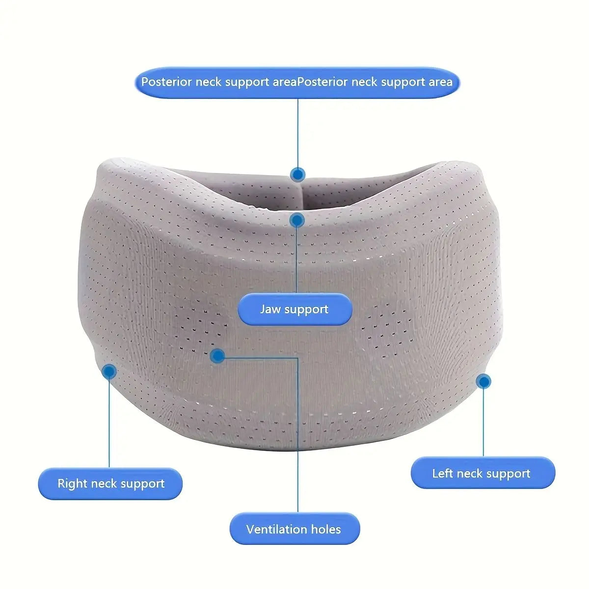 Tuzwa Adjustable Soft Neck Brace – Supportive Sponge Cervical Collar with Breathable Polyester Wrap for Comfortable Neck Support & Rest