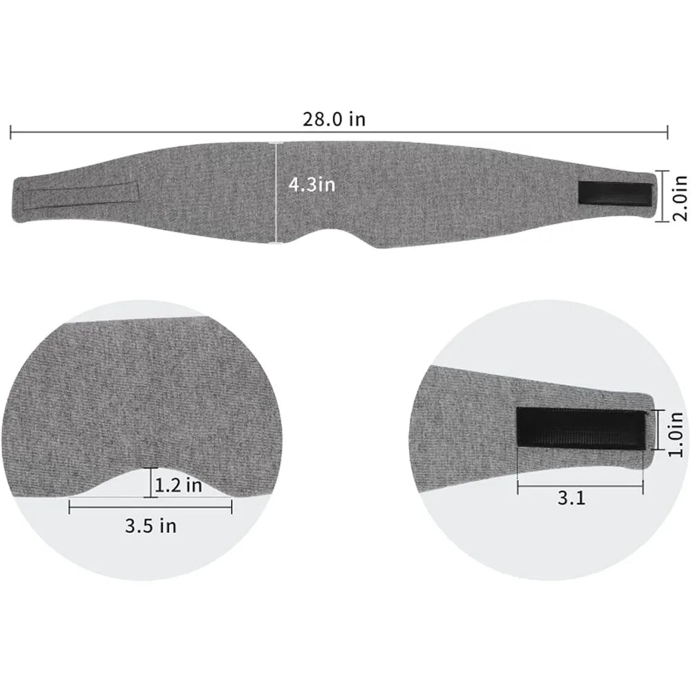 Tuzwa 100% Cotton Sleep Mask with Adjustable Strap – Soft Light Blocking Eye Mask for Sleeping, Travel, Naps & Relaxation