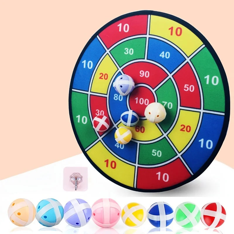 Tuzwa Sticky Ball Dart Board Game for Kids – Indoor Outdoor Target Toss Toy Set for Parent-Child Play & Family Activities