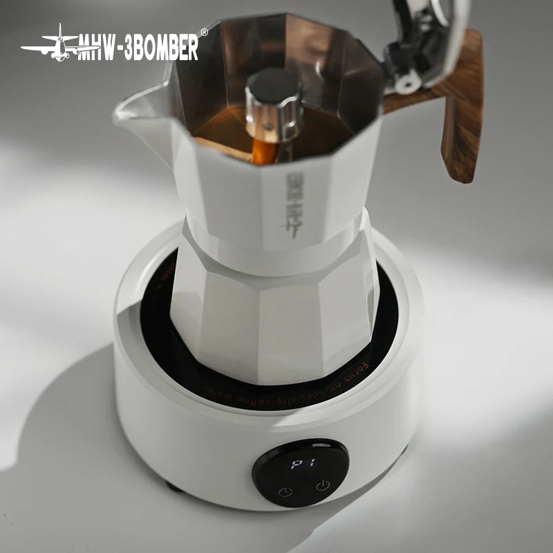 Tuzwa Compact Electric Stove | Mini Coffee Maker Hot Plate with Ceramic Cooktop for Moka Pot, Turkish Coffee & Camping