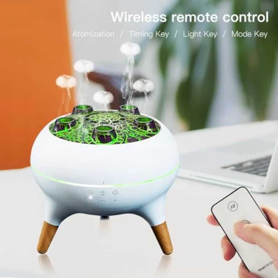 Tuzwa 250ML Jellyfish Essential Oil Diffuser – Ultrasonic Aromatherapy Humidifier with Remote Control for Home