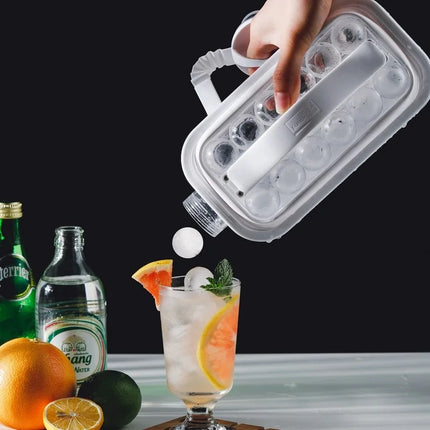 Ice Ball Maker Kettle, 2 in 1 Ice Cube Tray, Leak Proof Water Bottle, Ice Ball Mold for Cocktails and Iced Coffee