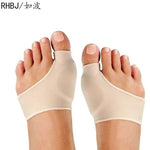 Tuzwa Adjustable Gel Toe Separator for Bunions – Hallux Valgus Big Toe Alignment Support with Soft Cloth Cushion, 1 Pair