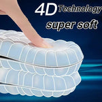 Tuzwa 4D Sports Insoles with Arch Support – Shock-Absorbing EVA Shoe Inserts, Lightweight Anti-Slip Cushioned Insoles for Athletic Shoes