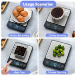 Tuzwa Kitchen Scale | Digital Kitchen Scale with LCD Display & Tare Function | Precision Food Scale for Healthy Cooking & Baking