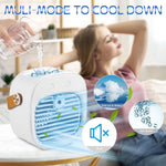 Tuzwa Rechargeable Portable Air Cooler – Battery Powered Mini Personal Cooling Fan with Adjustable Modes for Camping, Travel, Bedroom & Home