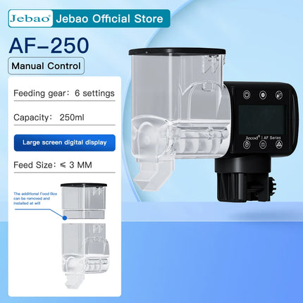 Tuzwa Automatic Fish Feeder with Digital Timer – 500g Aquarium Food Dispenser with LCD Display, 3 Settings & Battery Included