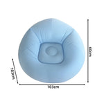 Tuzwa Inflatable Sofa Chair – Portable Round Flocked PVC Lounge Bean Bag Seat for Indoor, Garden, Patio, Camping & Outdoor Relaxation