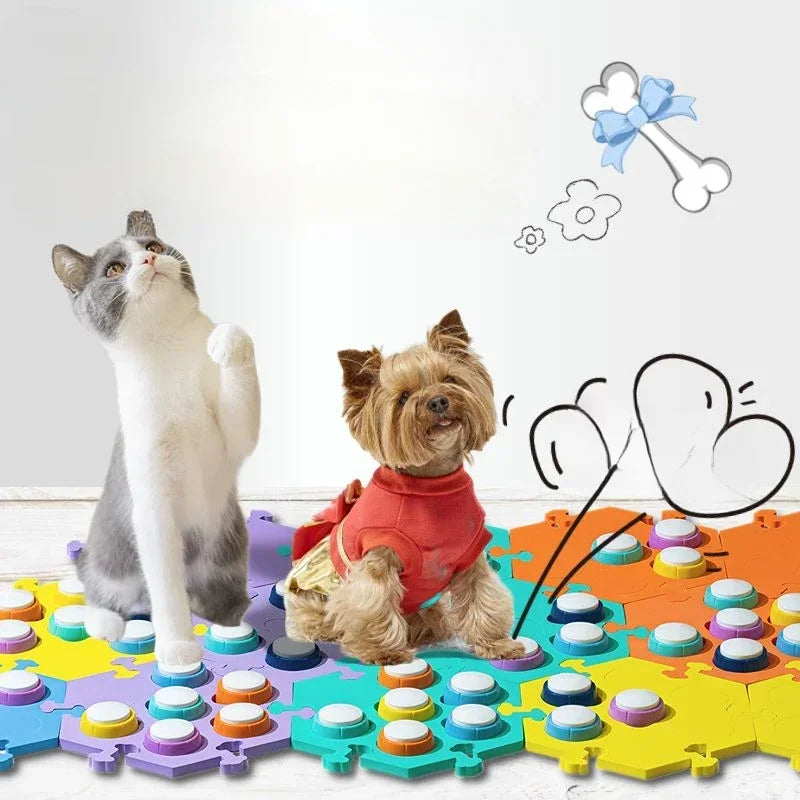 Tuzwa | Recordable Dog Talking Buttons | Interactive Pet Communication Training Button Set with Voice Recording for Smarter Dog Learning