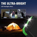 Tuzwa 20000mAh Solar Power Bank – Fast Charging Portable Charger with Built-In Cables, Digital Display & LED Light for Travel & Outdoor Use