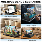 Tuzwa 12-Inch Phone Screen Magnifier – Anti-Blue Light Smartphone Screen Amplifier with Portable Stand for Videos & Movies