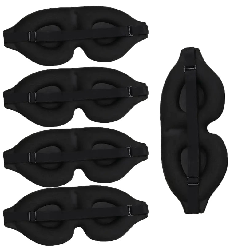 Tuzwa 3D Memory Foam Sleep Eye Mask – Light Blocking Contoured Sleeping Mask with Adjustable Fit, Soft Breathable Travel Eye Cover