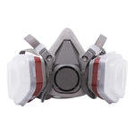 Tuzwa Half Face Respirator Mask with Replaceable Filters – Reusable Chemical & Painting Respirator with Adjustable Straps for Industrial Work