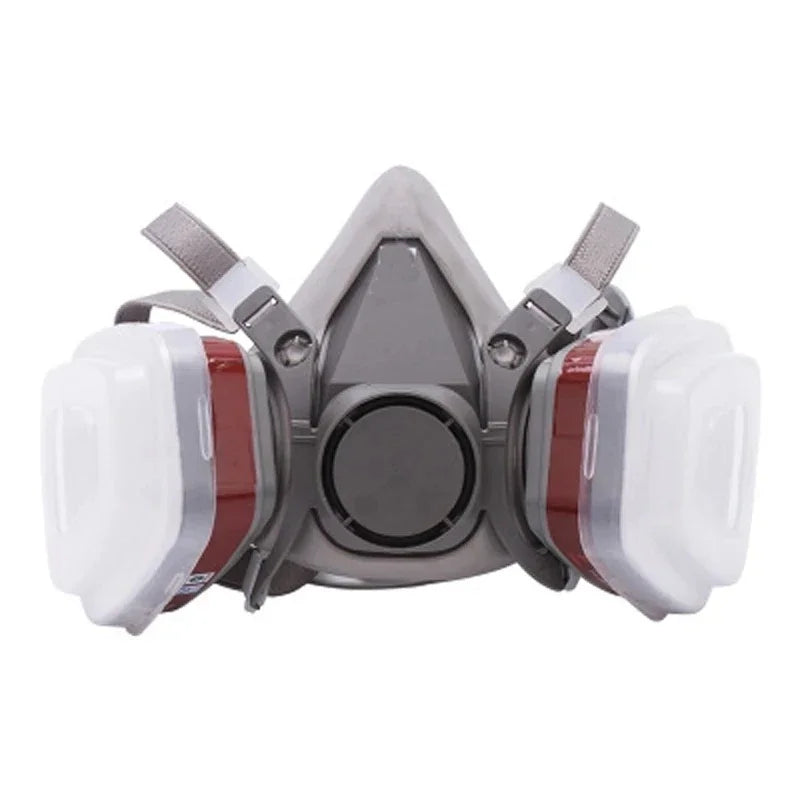 Tuzwa Half Face Respirator Mask with Replaceable Filters – Reusable Chemical & Painting Respirator with Adjustable Straps for Industrial Work