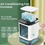Tuzwa Portable Air Cooler with Dual Spray & LED Light – Compact Personal Cooling Fan for Bedroom, Desk, Home & Office