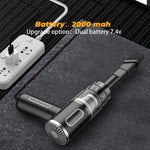 Tuzwa Cordless Handheld Car Vacuum Cleaner – Strong Suction Portable Vacuum with Li-Ion Battery & Multi-Nozzle Cleaning